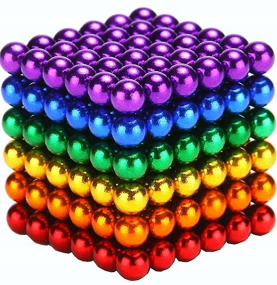 DUŻE KULKI MAGNETYCZNE 216 DZIECI 5MM ANTYSTRESOWE GRA KOLOROWE PREZENT XXL