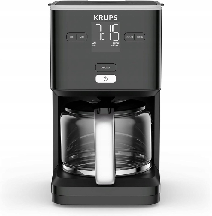 EKSPRES PRZELEWOWY KRUPS KM6008 1,25L CZARNY UTRZYMYWANIE CIEPŁA