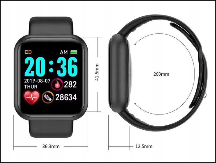 Zegarek dziecięcy MK-Tech SMARTWATCH krokomierz pulsometr