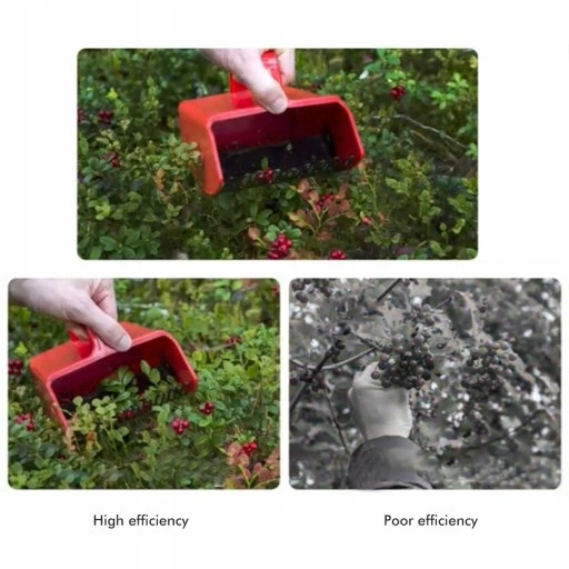 Zbieracz jagód z metalowym grzebieniem i uchwyte