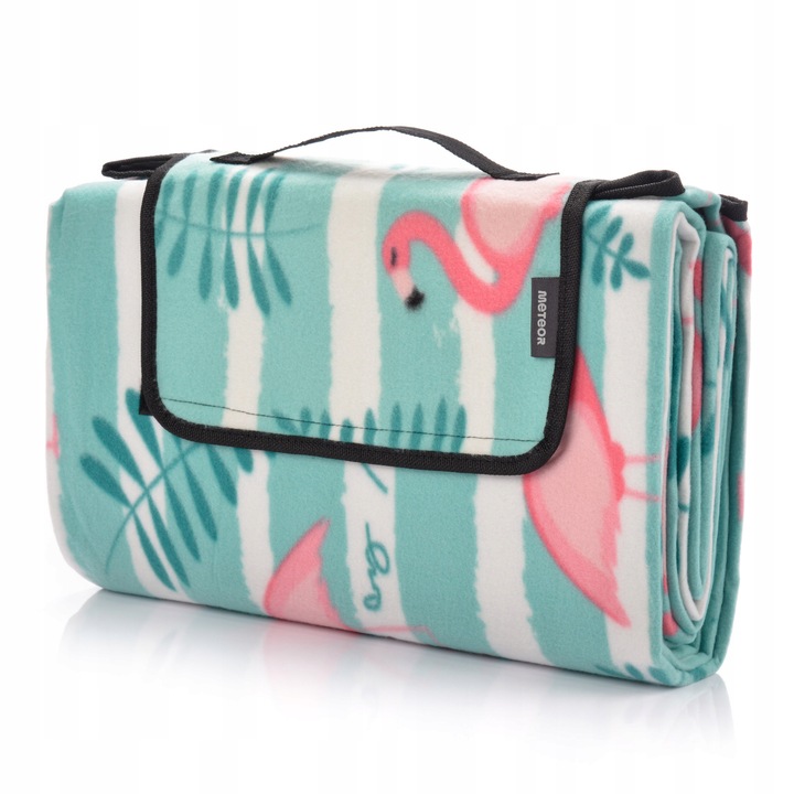 KOC PIKNIKOWY METEOR 150x190 ALU FLAMINGI 3 warstwowy kompaktowy na rzep