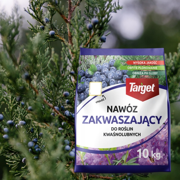 TARGET NAWÓZ ZAKWASZAJĄCY DO ROŚLIN KWAŚNOLUBNYCH BORÓWEK OBFITE PLONY 10KG