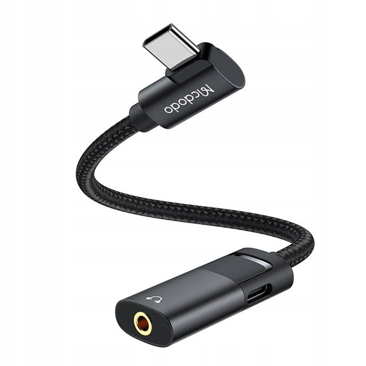 MCDODO PRZEJŚCIÓWKA ADAPTER USB TYP C DO AUX + USB-C DO SŁUCHAWEK ŁADOWANIA