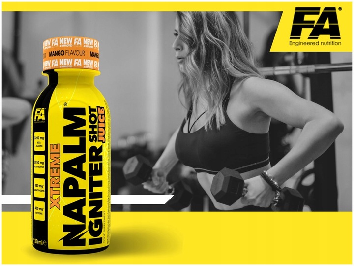 NAPALM JUICE SHOT ZESTAW 12 sztuk po 120ml SZOT PRZEDTRENINGÓWKA FA