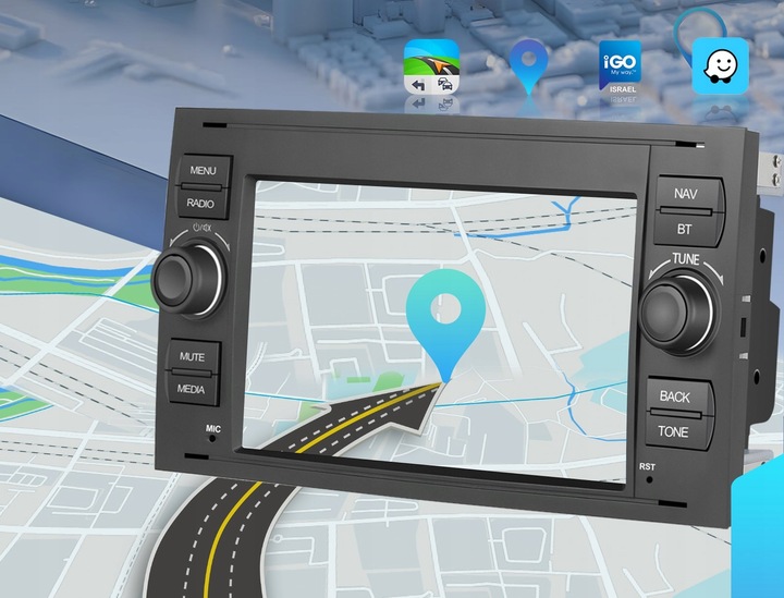 RADIO SAMOCHODOWE do FORD KUGA S-MAX C-MAX CARPLAY 4GB RDS GPS WIFI ANDROID