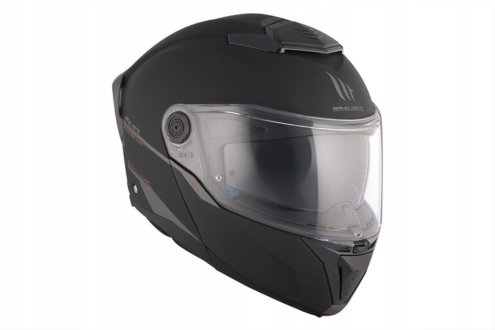 Kask motocyklowy szczękowy MT ATOM 2 SV SOLID MATT BLACK czarny mat GRATISY