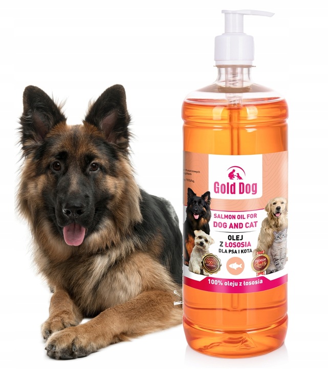 Olej z Łososia dla psa 1l Gold dog 100% łosoś