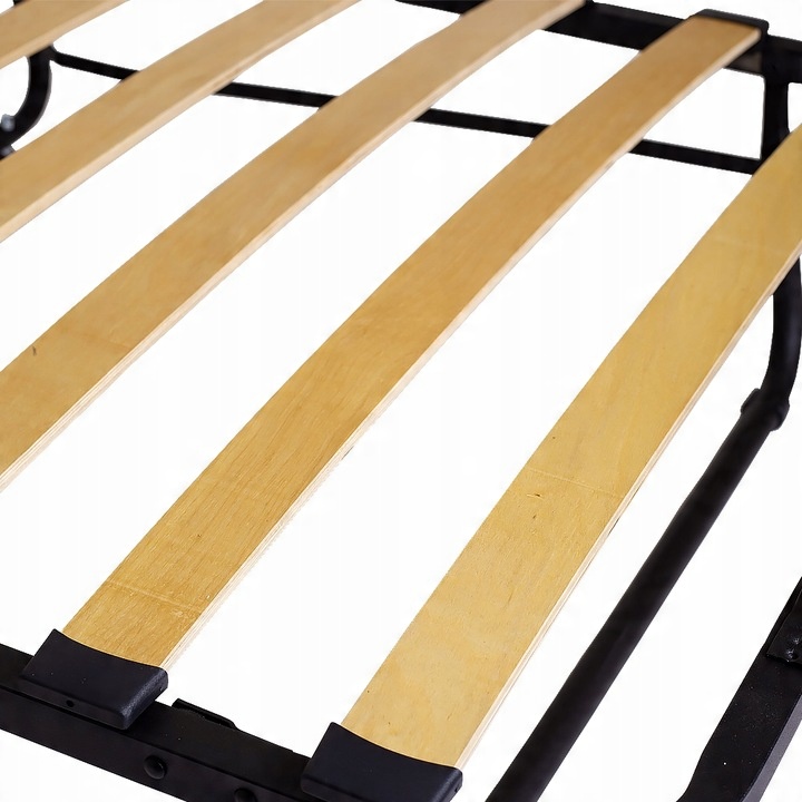 Łóżko polowe turystyczne składane 200 cm x 80 cm biały