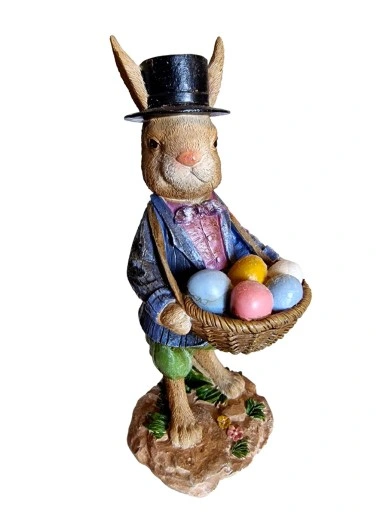 FIGURKA - WIELKANOCNY ZAJĄC KRÓLIK Z PISANKAMI III