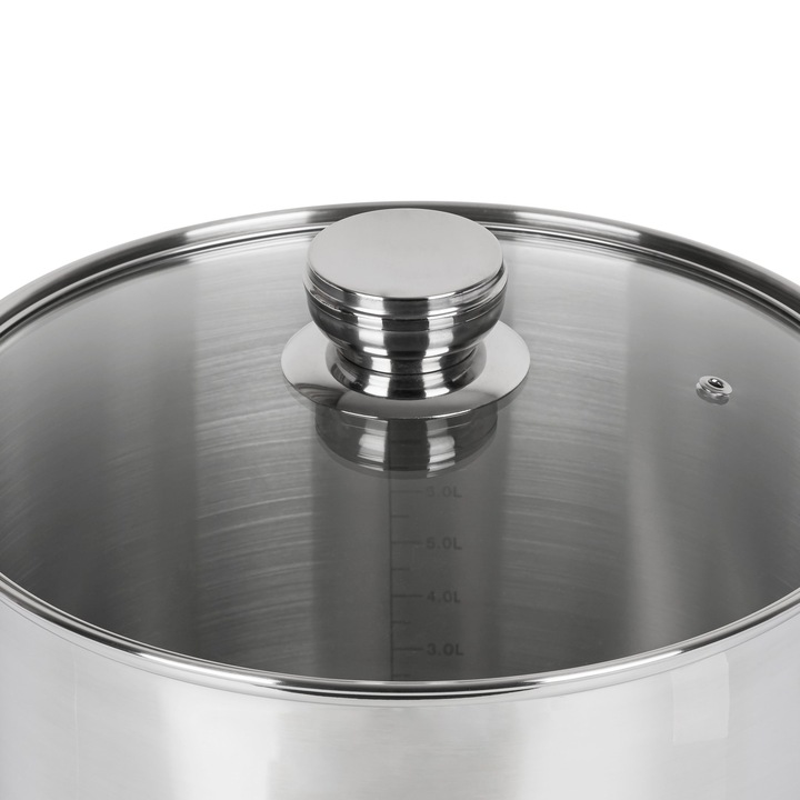 GARNEK ZE STALI NIERDZEWNEJ 6L GASTRO INDUKCJA 22CM