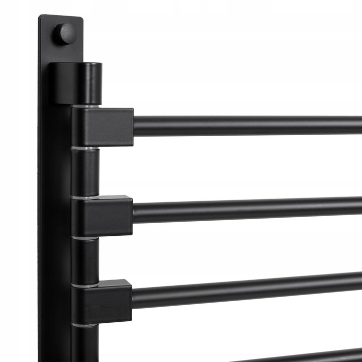 WIESZAK UCHWYT NA RĘCZNIKI OBROTOWY ŁAZIENKOWY ŚCIENNY CZARNY 5 RAMION LOFT