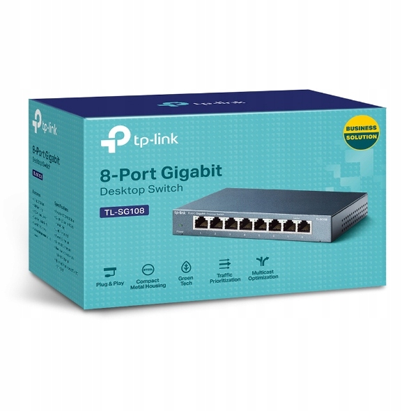 SWITCH TP-LINK TL-SG108 GIGABIT 8 PORTÓW