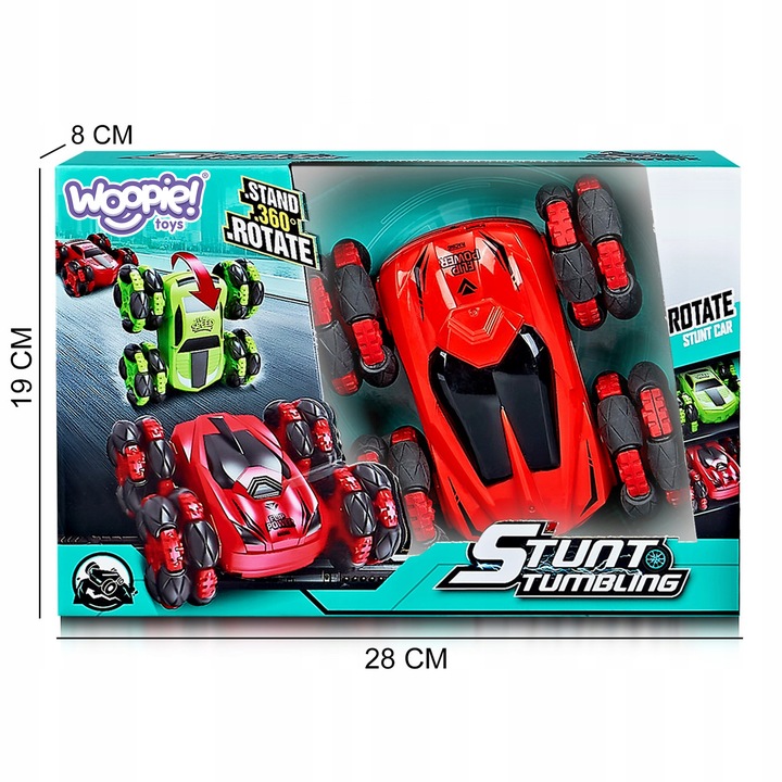 ZDALNIE STEROWANE AUTO RC AKROBATA ROTACJA 360 Z PILOTEM 2,4 GHz WOOPIE