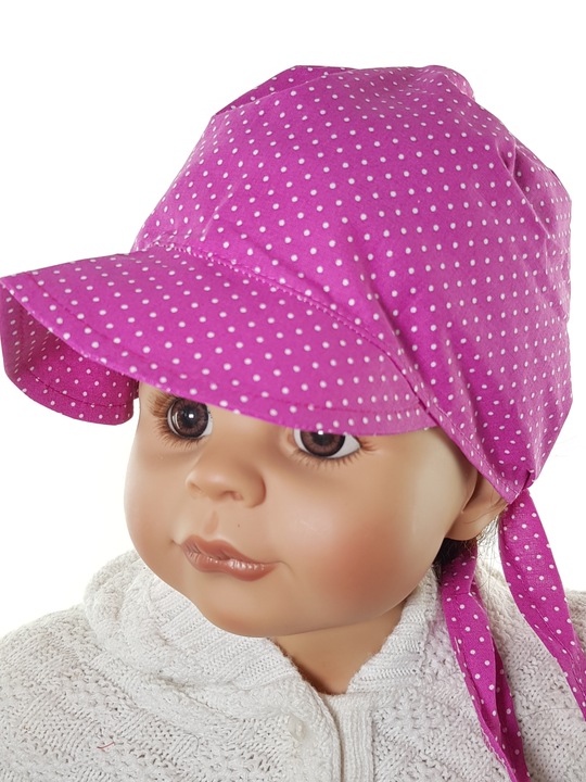 POLSKA UNIWERSALNA CZAPKA CHUSTKA CHUSTECZKA NA GŁOWĘ Z DASZKIEM 40 WZORÓW