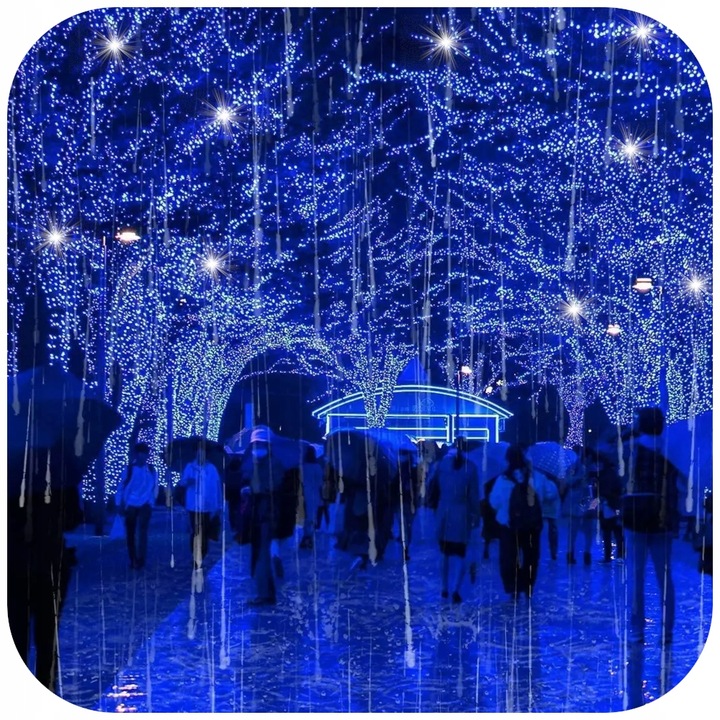 LAMPKI CHOINKOWE NIEBIESKIE 300 LED FLASH WEW/ZEW ŚWIĄTECZNE NA CHOINKĘ 22M