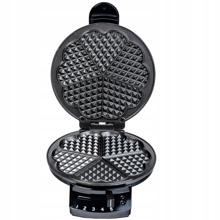 Gofrownica Ravanson GR-7010 1200 W czarne serce pyszne gofry
