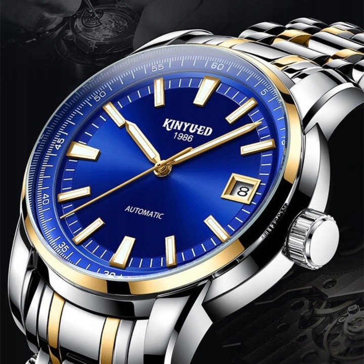 ZEGAREK MECHANICZNY MĘSKI AUTOMATYCZNY LUKSUSOWY DATOWNIK + PUDEŁKO