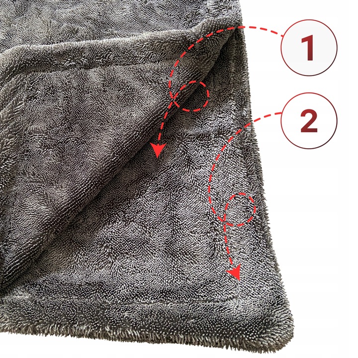 Orca duży gruby ręcznik z mikrofibry do osuszania auta samochodu 1200gsm XL