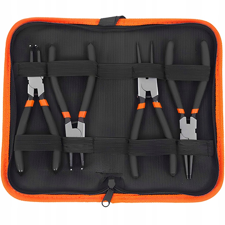 Szczypce do Pierścieni Segera Zacisków Zestaw 4el Szczypiec Zagięte Proste