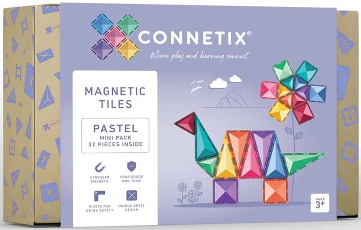 Connetix: klocki magnetyczne Pastel Mini Pack 32 el