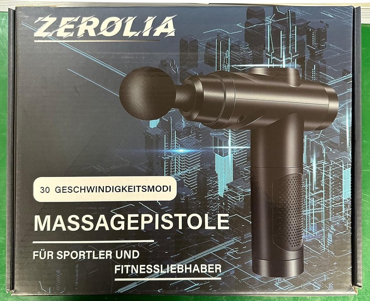 PISTOLET DO MASAŻU MASAŻER DO PLECÓW CIAŁA MASSAGE GUN 30 PRĘDKOŚCI 10 GŁOW