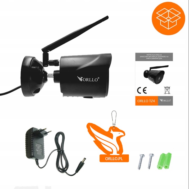 Kamera Zewnętrzna Bezprzewodowa WiFi IP ORLLO TZ4 Jakość Super HD + GRATIS