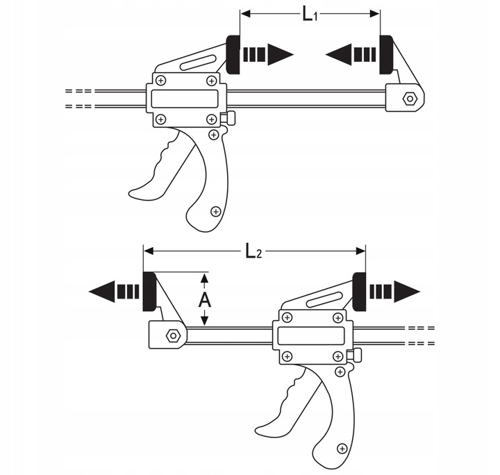 4 SZT ŚCISK AUTOMATYCZNY UCHWYT ZACISK 450 X 63 MM