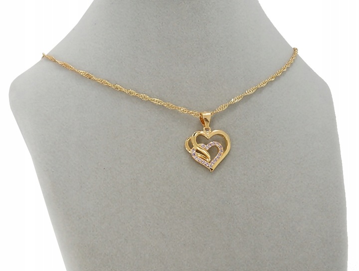 ZŁOTY PEŁNY ŁAŃCUSZEK DAMSKI SINGAPUR Z ZAWIESZKĄ PR. 585 925 + GRAWER