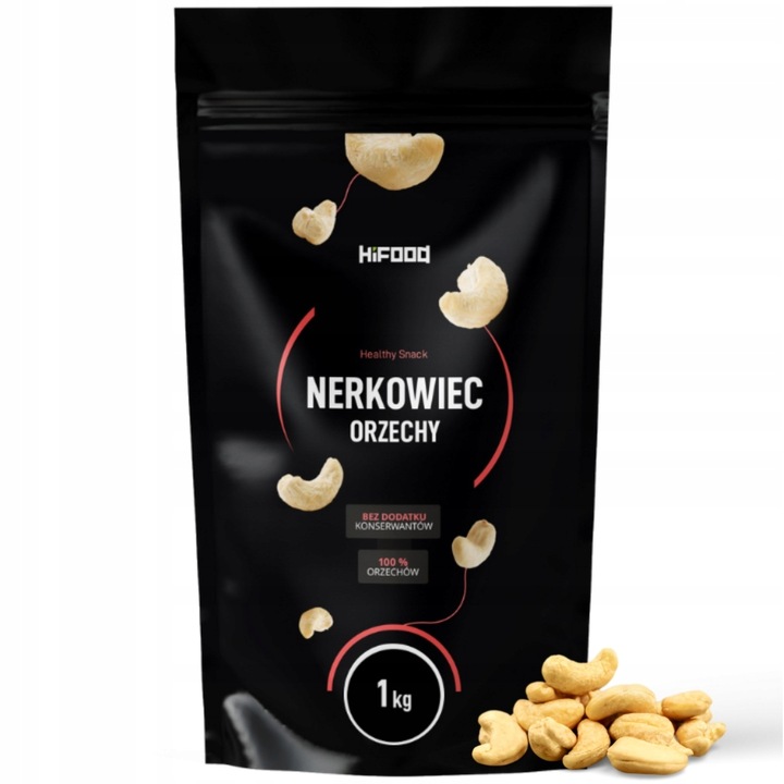 ORZECHY NERKOWCA CAŁE 1kg HiFOOD PREMIUM NERKOWCE