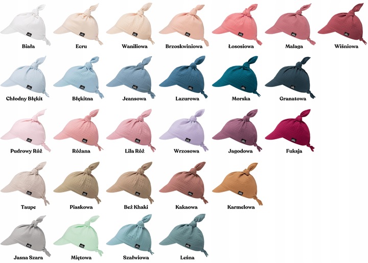 Chustka z daszkiem muślinowa Taupe