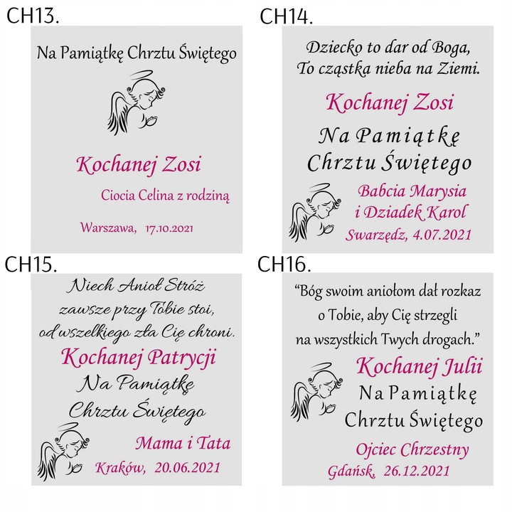 Medalik Srebrny Łańcuszek Komunia Chrzest GRAWER