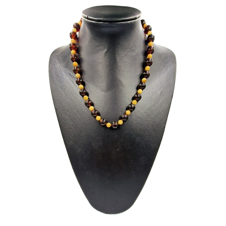 KOMPLET KORALE + BRANSOLETKA BURSZTYN BAŁTYCKI NASZYJNIK NA PREZENT NATURAL