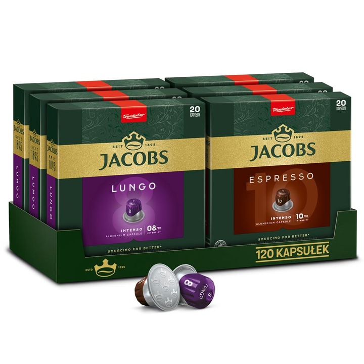 Kawa do Nespresso(r)* Jacobs Espresso i Lungo, 100+20 GRATIS!