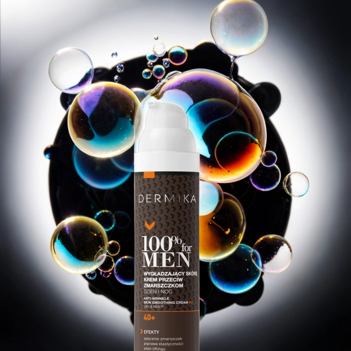 KREM DO TWARZY DLA MĘŻCZYZN 40+ DERMIKA 100% FOR MEN WYGŁADZAJĄCY 100ML