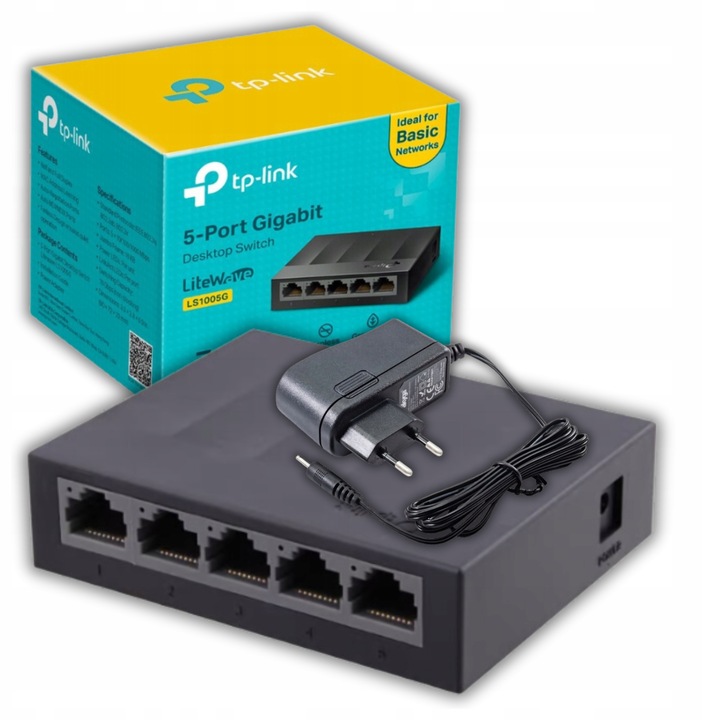 ENERGOOSZCZĘDNY SWITCH Tp-Link LS1005G 5x1GBit 1GB SWITCH SIECIOWY KOMPAKT