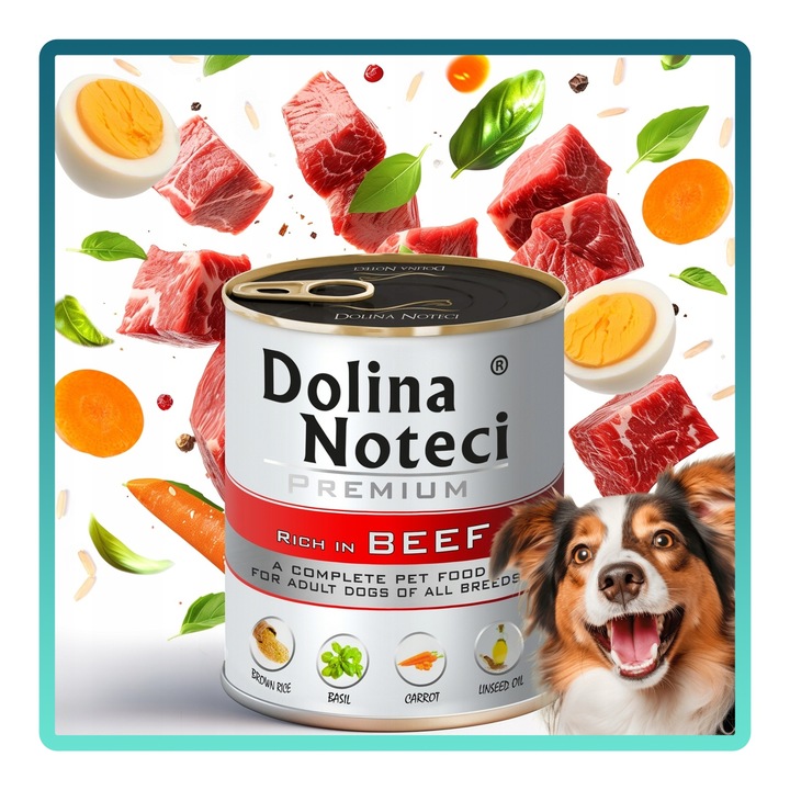 MOKRA KARMA DLA PSA DOLINA NOTECI PREMIUM PUSZKA PIES MIX SMAKÓW 10 X 800G