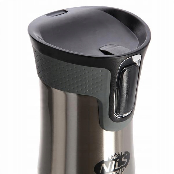 Turystyczny KUBEK TERMICZNY na wyjazdy 420ml silve