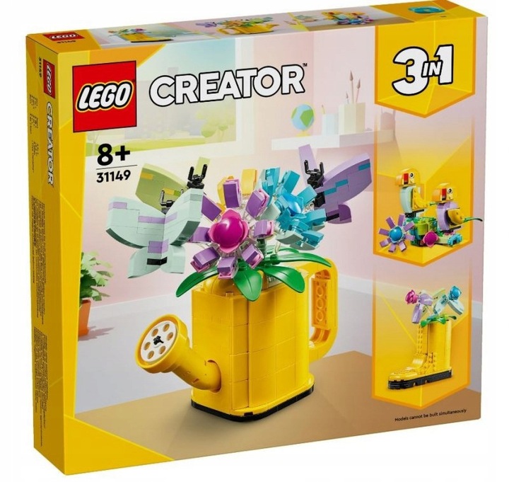 PREZENT LEGO DLA 8+ LATKI Creator 31149 Kwiaty w konewce + TORBA LEGO