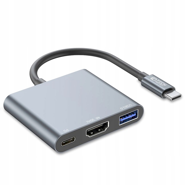 ADAPTER HUB HDMI 4K THUNDERBOLT 3 TYPE-C 100W DO MACBOOK IPAD PRO AIR 2024