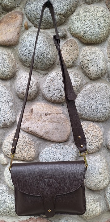 Torebka włoska nerka listonoszka MAXI DUŻA WERSJA zamek Vera Pelle