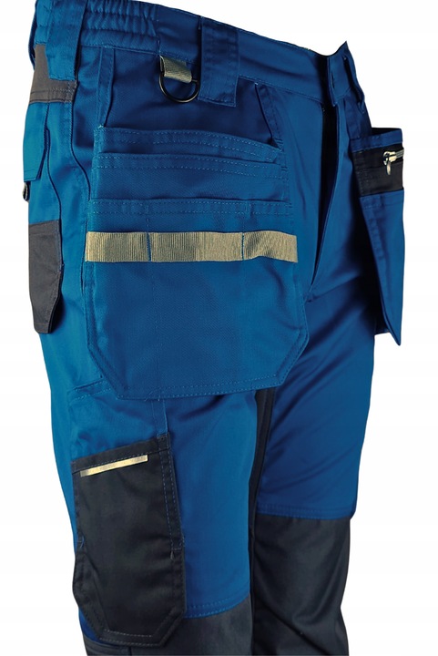 Spodnie ROBOCZE męskie BHP MOCNE ochronne ELASTYCZNE MONTERSKIE ODBLASKOWE