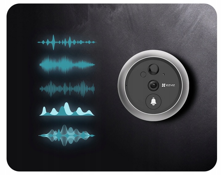 WIZJER ELEKTRONICZNY DO DRZWI JUDASZ CS-DP2 2K 3MPX PANEL DOTYKOWY EKRAN