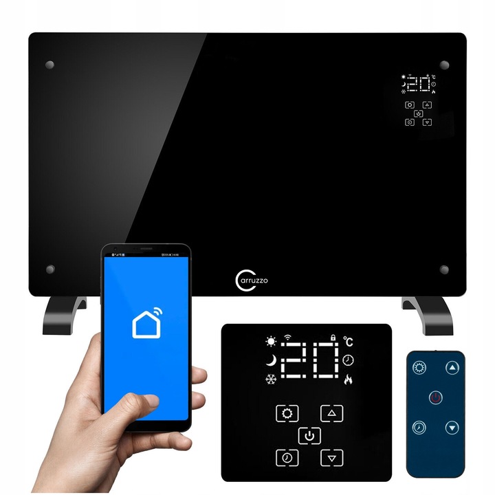 GRZEJNIK Panelowy 2500W KONWEKTOROWY Energooszczędny SZKLANY Elektryczny