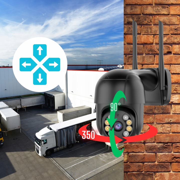 KAMERA WIFI IP SMART OBROTOWA 4MP QUAD HD MONITORING ZOOM 4X DETEKCJA ICSEE