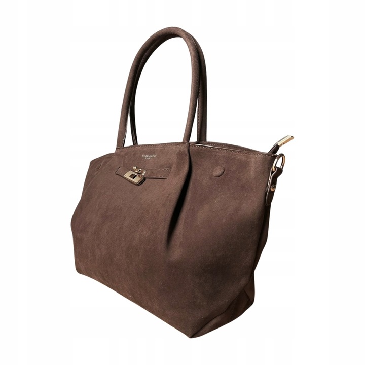 Flora&Co czekoladowa torebka shopper brązowy torebka ciemny brąz A4