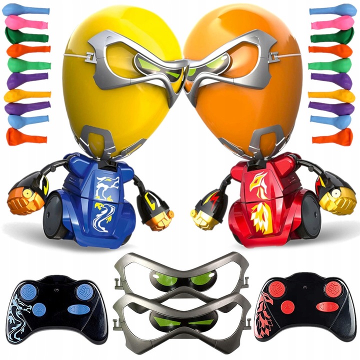 Zdalnie Sterowane Walczące Balony Roboty 2 piloty 20 balonów Walka Robotów