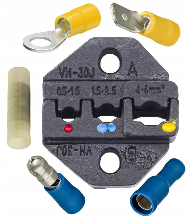 Zaciskarka Do Konektorów Praska do TULEJEK Końcówek 7w1 5 Matryc 10-35 mm