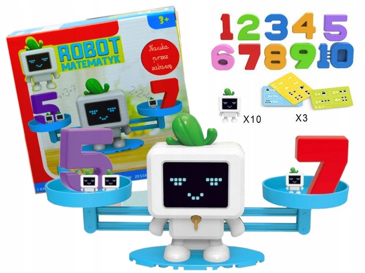 Prezent Pod Choinkę Gra Liczbowa Edukacyjna Robot