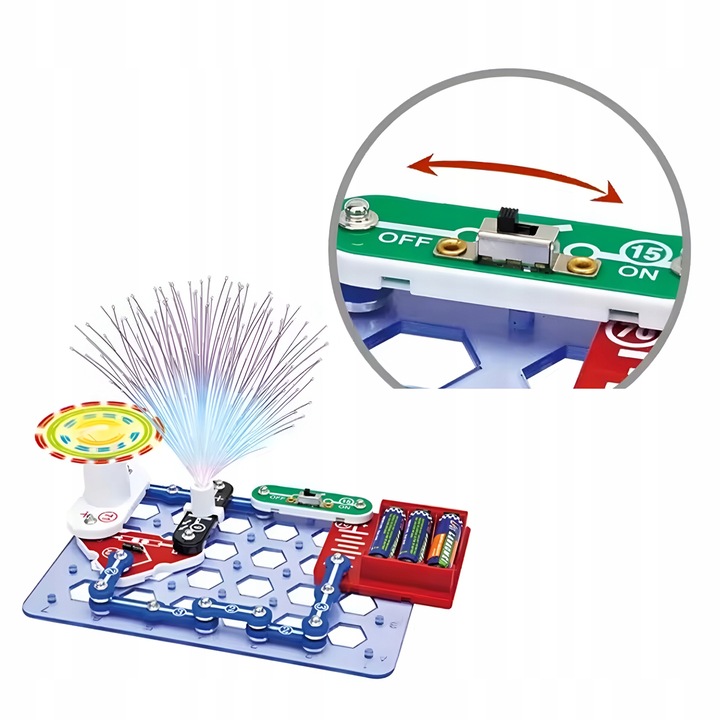 ZESTAW EDUKACYJNY MAŁY ELEKTRONIK EKSPERYMENTALNY ELEKTRYK NAUKA I ZABAWA