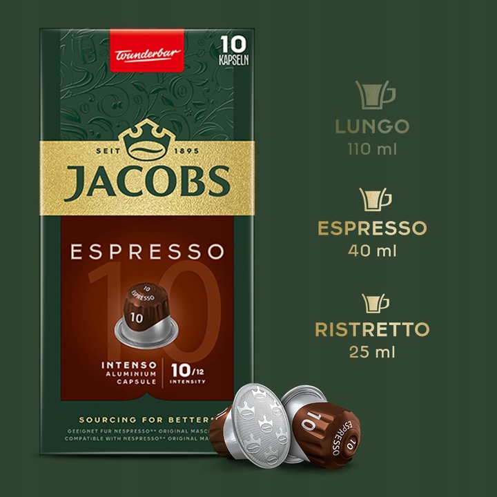 Kapsułki Jacobs mix kawa w kapsułkach do Nespresso(r)* 90+10 kaw GRATIS!